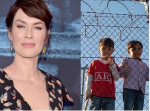 Game of Thrones star Lena Headey’s visit to refugee camp
