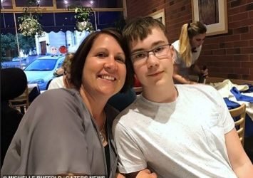 Teenager with a hole in his back